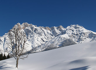 Image showing Snowmountains