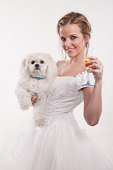 Image showing Attractive twenties blond caucasian woman bride