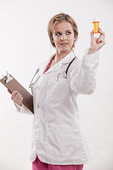 Image showing Attractive twenties blond caucasian health care worker