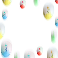 Image showing Falling easter eggs 