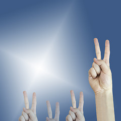 Image showing Hand sign.