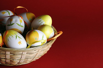 Image showing Painted easter eggs 