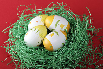 Image showing Painted easter eggs 