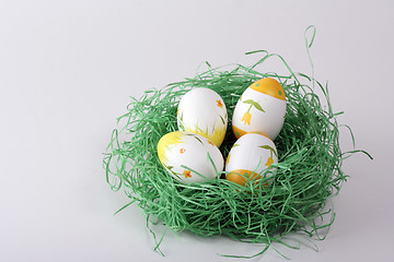 Image showing Painted easter eggs 