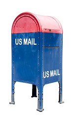 Image showing blue and red mailbox 