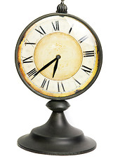 Image showing An old vintage clock face