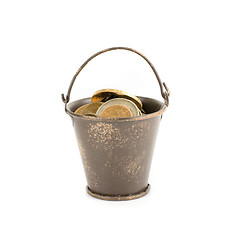 Image showing bucket full of coins