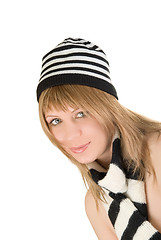 Image showing striped girl