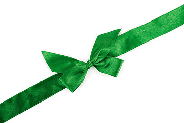 Image showing green holiday ribbon