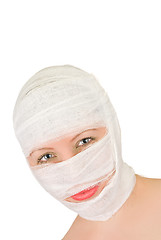 Image showing woman with bandage