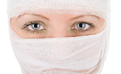 Image showing woman with bandages