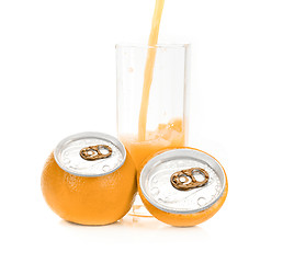 Image showing orange juice aluminum can