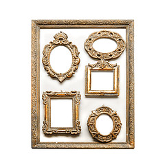 Image showing antique golden frames