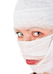 Image showing woman with bandages