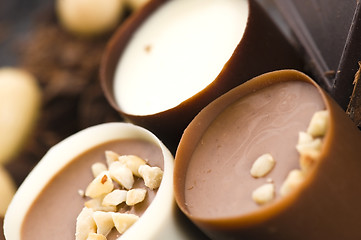 Image showing chocolates with sweet almonds