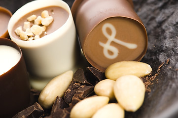 Image showing chocolates with sweet almonds