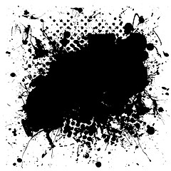 Image showing grunge mottled ink splat