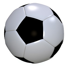 Image showing black and white football
