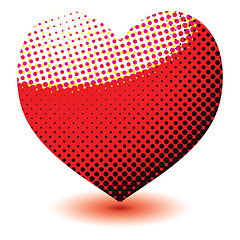 Image showing halftone love heart