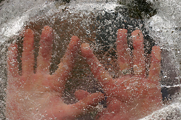 Image showing human beeing under ice