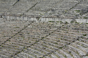 Image showing Stone Seats in Greek Ancient Theatre