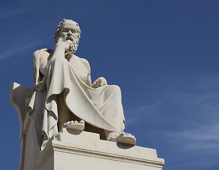 Image showing Statue of Socrates with copy space