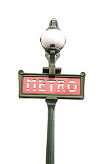 Image showing Paris Metro sign