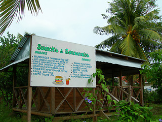 Image showing restaurant snack bar in rural corn island nicaragua