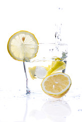 Image showing Glass of lemonade