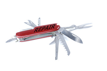 Image showing marketing red swiss army pocket knife tool