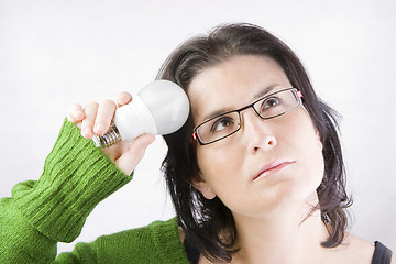Image showing woman bulb idea