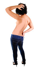 Image showing Topless young Hispanic girl.