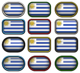 Image showing twelve buttons of the Flag of Uruguay