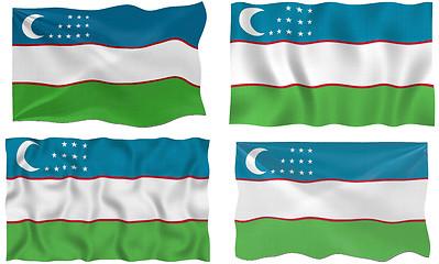 Image showing Flag of uzbekistan