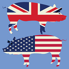 Image showing Brittish and American