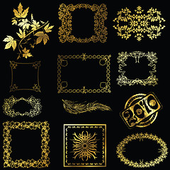 Image showing Gold design elements