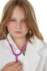 Image showing young girl wants to be a doctor