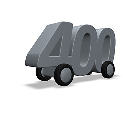 Image showing four hundred on wheels