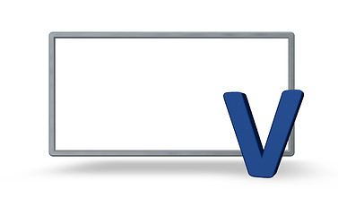 Image showing letter v and blank board