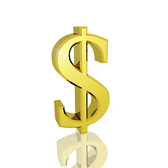 Image showing 3D Dollar Sign