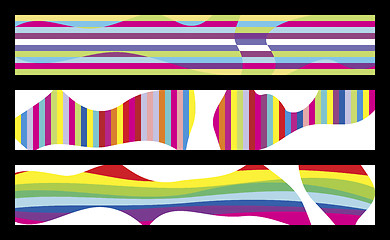 Image showing 3 colorful banners