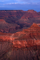 Image showing Grand canyon after sunset