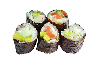 Image showing Japanese sushi seafood 