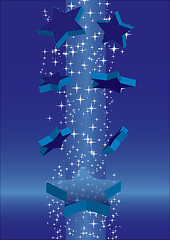 Image showing Stars on blue background