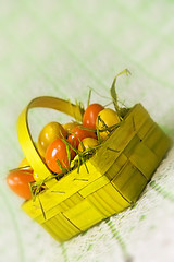 Image showing Yellow orange easte basket