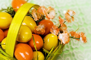 Image showing Yellow orange easte basket