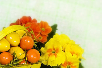 Image showing Yellow orange easte basket