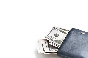 Image showing Leather wallet with cash