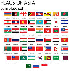 Image showing Asia flags