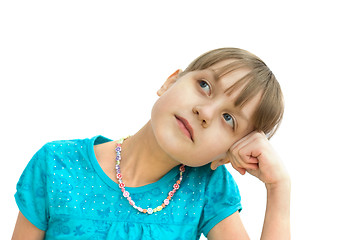 Image showing daydreaming girl